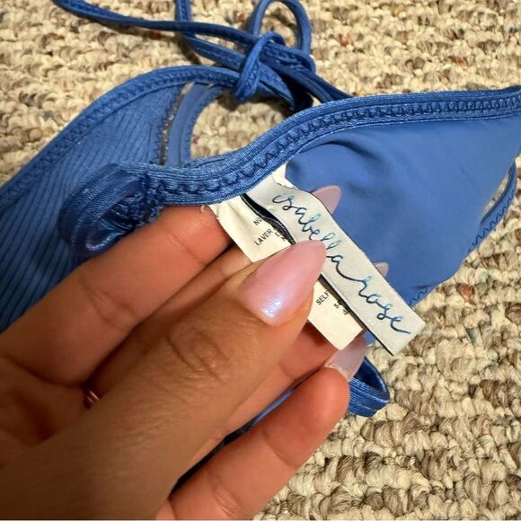 Isabella Rose Queensland Ribbed Triangle Top Blue- Size Medium - Picture 4 of 6